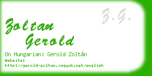 zoltan gerold business card